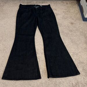 7 For All Mankind Black Straight Leg Jeans